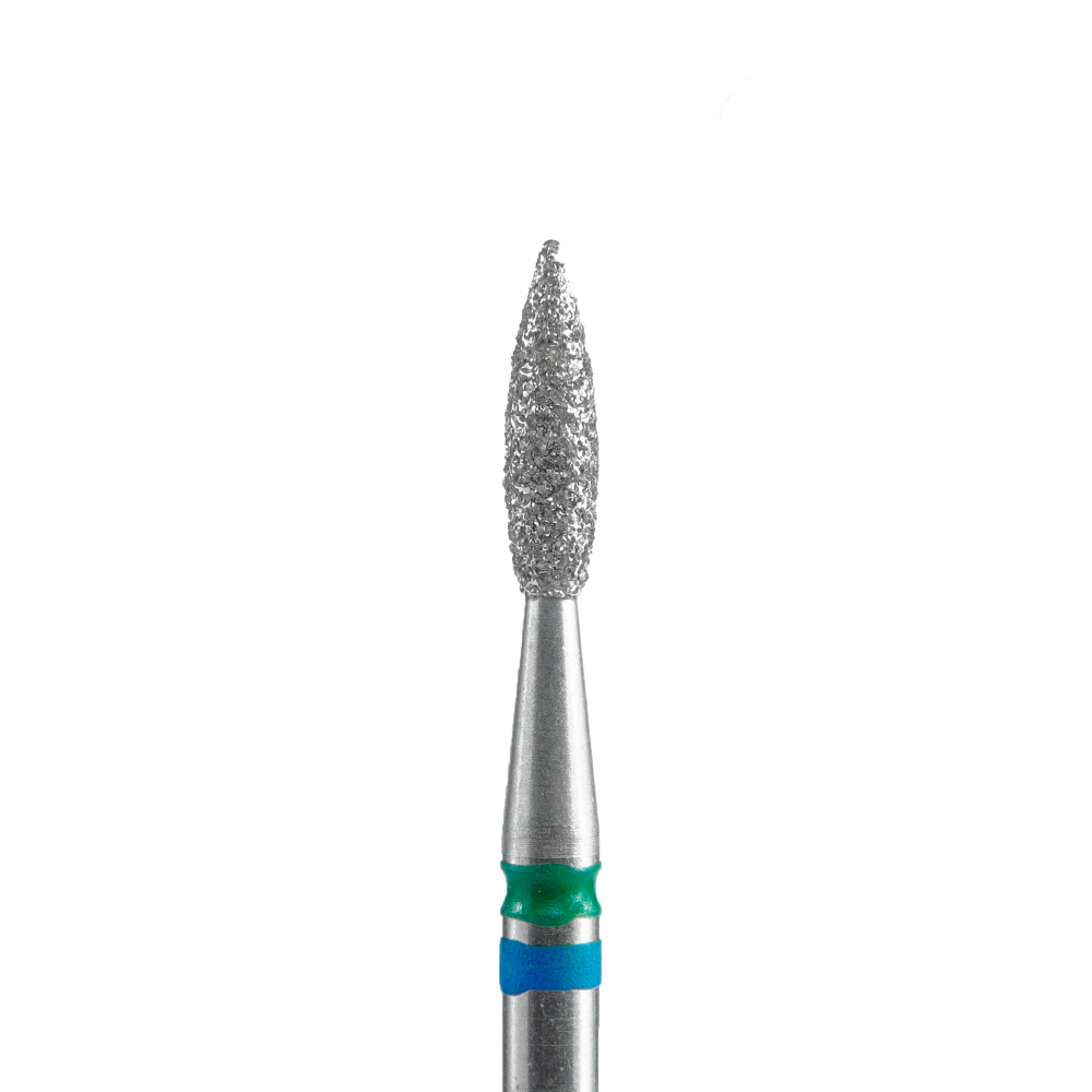 ALEZORI DIAMOND NAIL DRILL BIT DUO FLAME BLUE-GREEN EXPERT HEAD – 2.1MM / 8MM